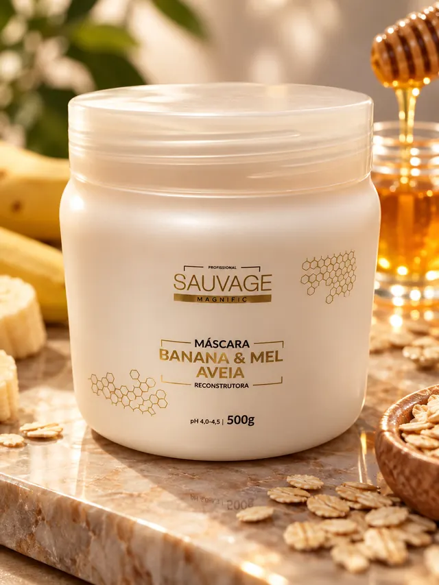 Máscara Banana & Mel com Aveia - Sauvage Magnific